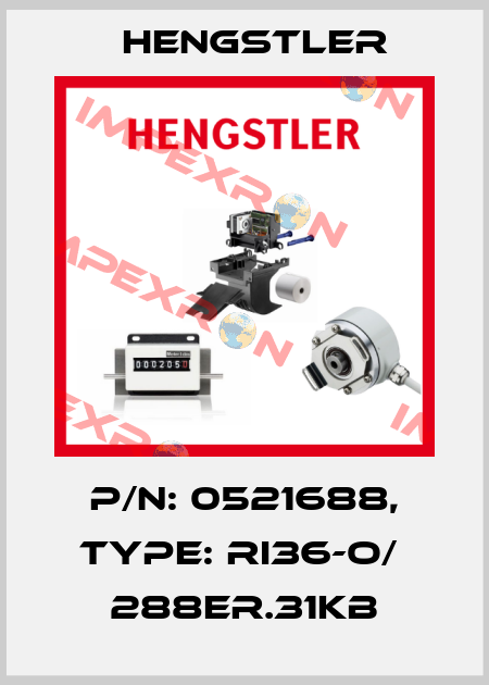 p/n: 0521688, Type: RI36-O/  288ER.31KB Hengstler