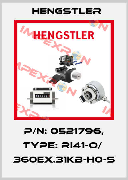 p/n: 0521796, Type: RI41-O/  360EX.31KB-H0-S Hengstler