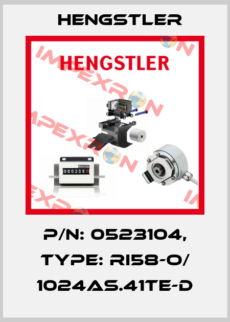 p/n: 0523104, Type: RI58-O/ 1024AS.41TE-D Hengstler
