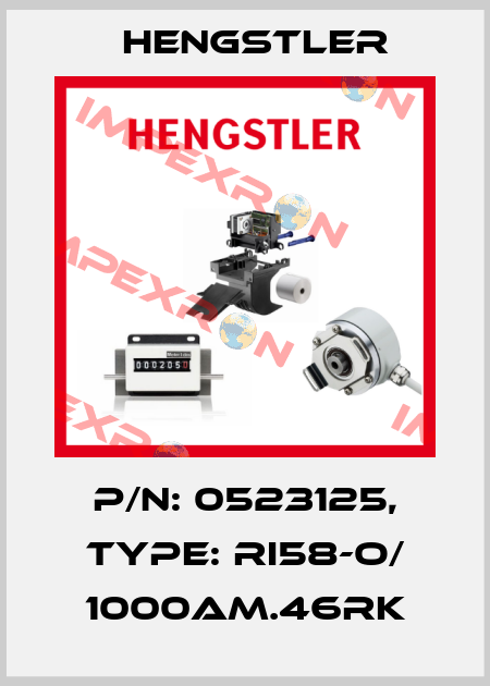 p/n: 0523125, Type: RI58-O/ 1000AM.46RK Hengstler