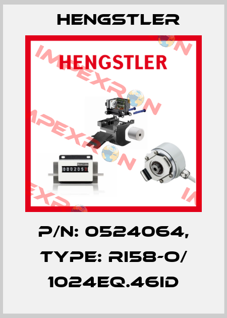 p/n: 0524064, Type: RI58-O/ 1024EQ.46ID Hengstler