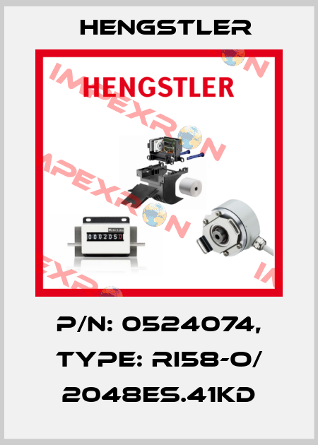 p/n: 0524074, Type: RI58-O/ 2048ES.41KD Hengstler