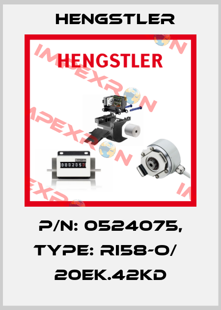 p/n: 0524075, Type: RI58-O/   20EK.42KD Hengstler