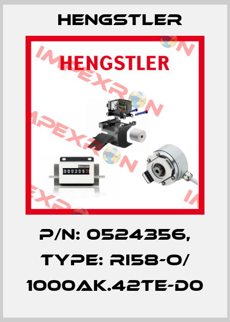 p/n: 0524356, Type: RI58-O/ 1000AK.42TE-D0 Hengstler