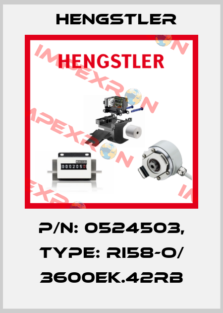 p/n: 0524503, Type: RI58-O/ 3600EK.42RB Hengstler