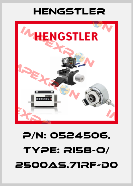 p/n: 0524506, Type: RI58-O/ 2500AS.71RF-D0 Hengstler