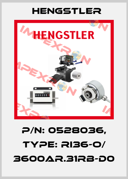 p/n: 0528036, Type: RI36-O/ 3600AR.31RB-D0 Hengstler
