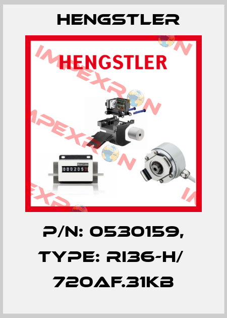 p/n: 0530159, Type: RI36-H/  720AF.31KB Hengstler