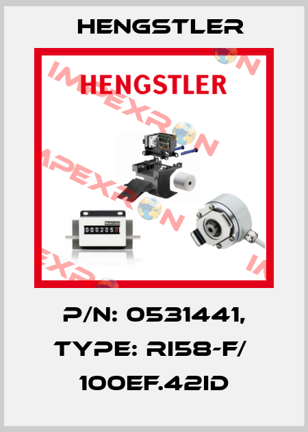 p/n: 0531441, Type: RI58-F/  100EF.42ID Hengstler