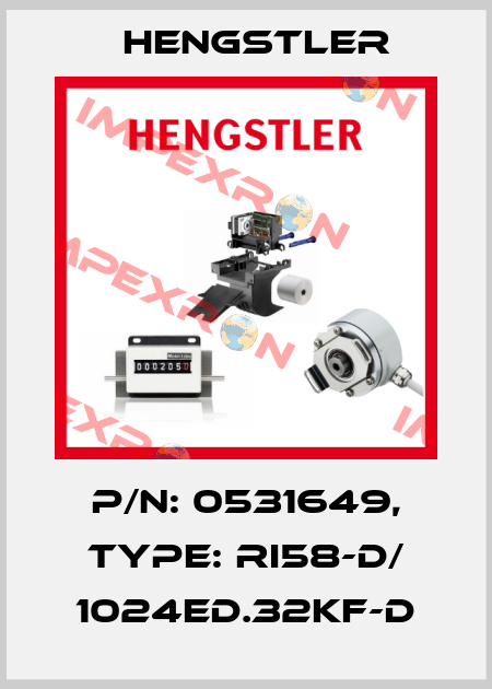 p/n: 0531649, Type: RI58-D/ 1024ED.32KF-D Hengstler