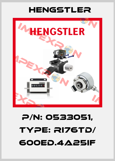p/n: 0533051, Type: RI76TD/ 600ED.4A25IF Hengstler