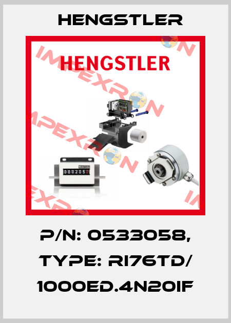 p/n: 0533058, Type: RI76TD/ 1000ED.4N20IF Hengstler