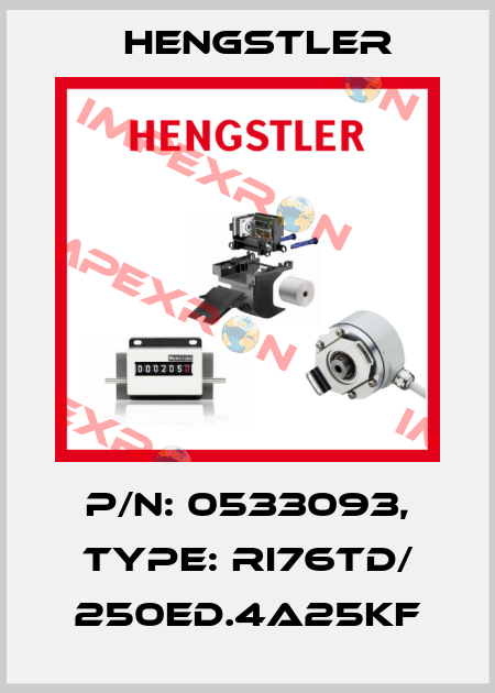 p/n: 0533093, Type: RI76TD/ 250ED.4A25KF Hengstler
