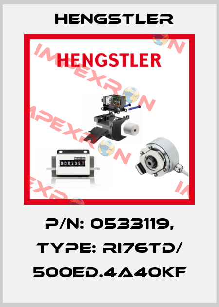 p/n: 0533119, Type: RI76TD/ 500ED.4A40KF Hengstler