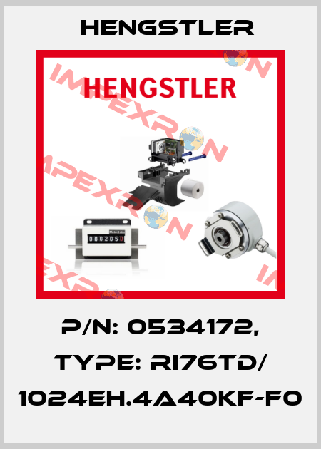 p/n: 0534172, Type: RI76TD/ 1024EH.4A40KF-F0 Hengstler