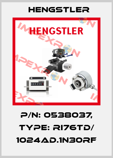 p/n: 0538037, Type: RI76TD/ 1024AD.1N30RF Hengstler
