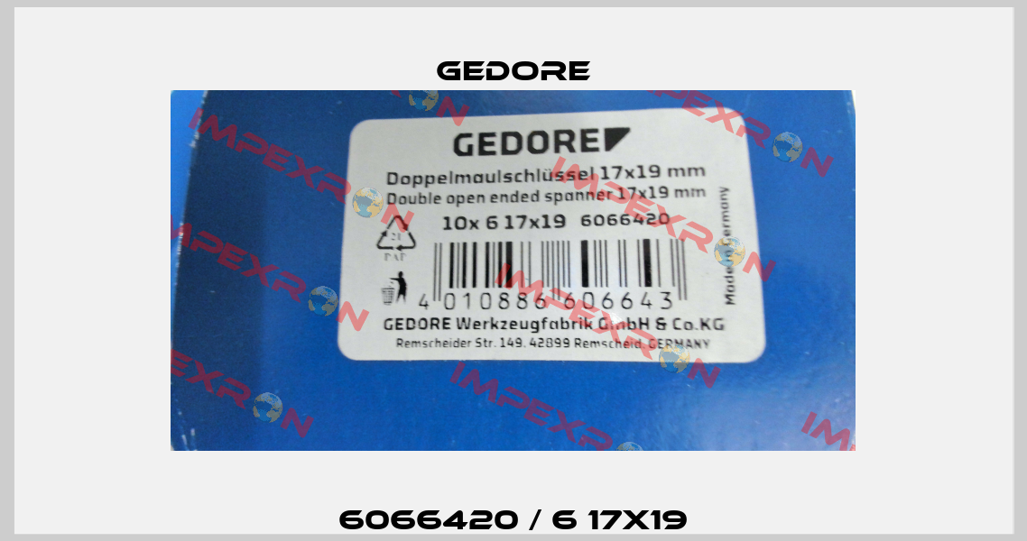 6066420 / 6 17X19 Gedore