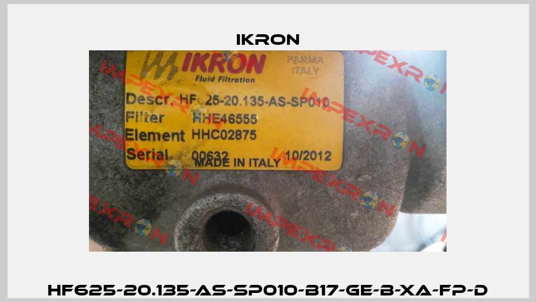 HF625-20.135-AS-SP010-B17-GE-B-XA-FP-D Ikron