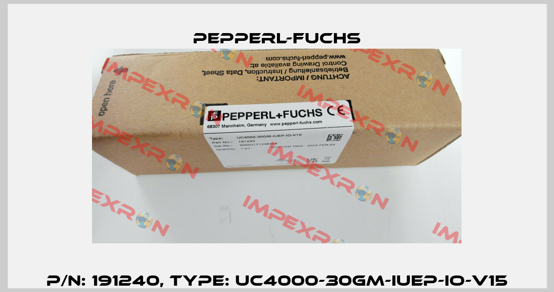 p/n: 191240, Type: UC4000-30GM-IUEP-IO-V15 Pepperl-Fuchs
