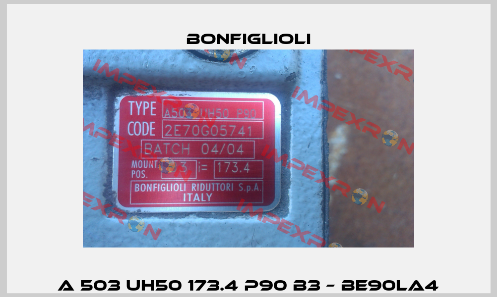A 503 UH50 173.4 P90 B3 – BE90LA4 Bonfiglioli