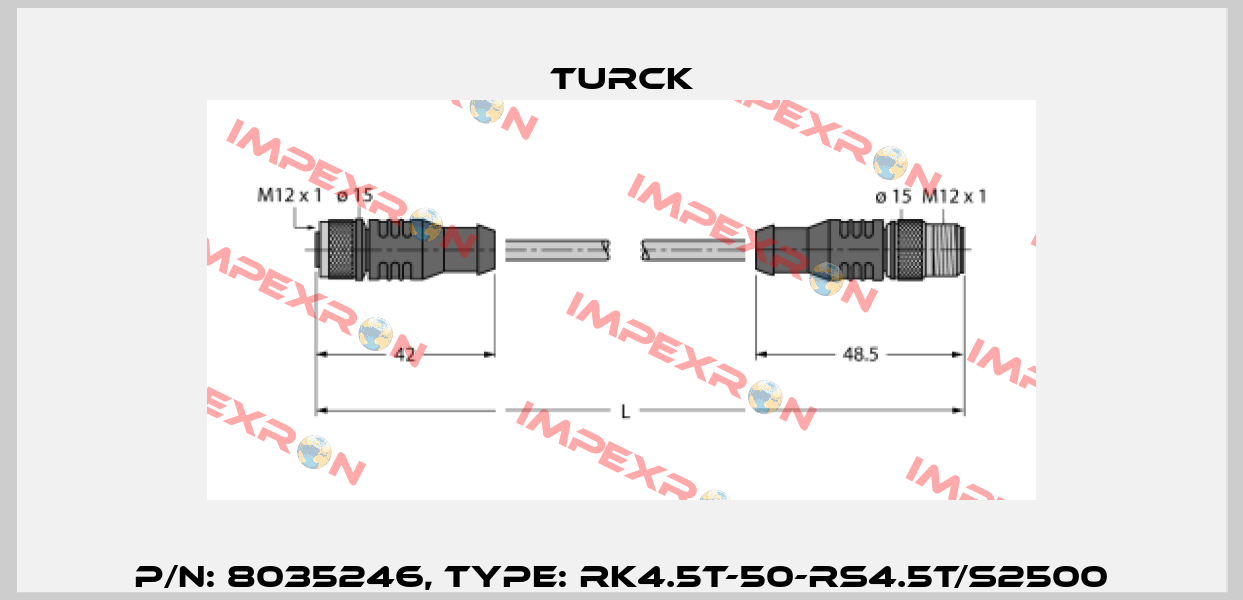 p/n: 8035246, Type: RK4.5T-50-RS4.5T/S2500 Turck