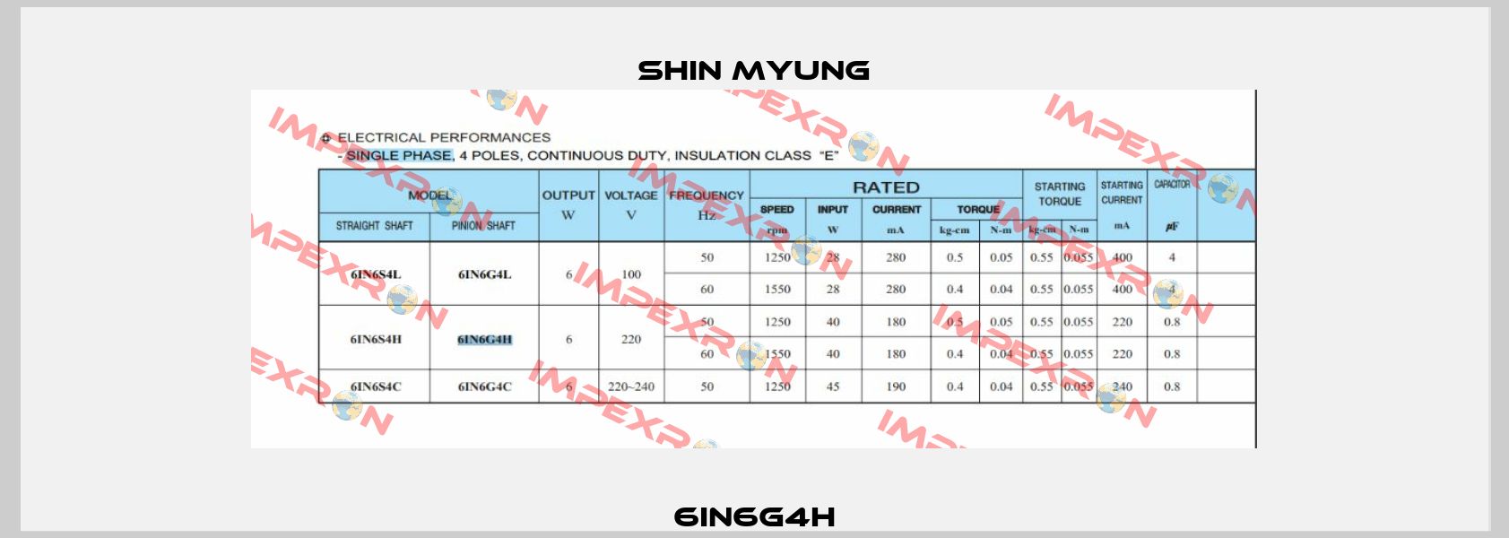 6IN6G4H Shin Myung